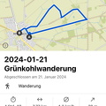 2024-01-21 25. Backhaus Grünkohlwanderung ins Schmarloh, Panzerweg, Windpark, Spinnenkreuzung, Grünkohl bei Thalau Wanderweg in komoot